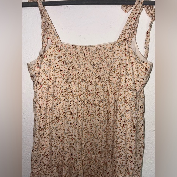 Madewell Cream Floral Lined Cotton Maxi Dress Size Medium - Picture 6 of 8